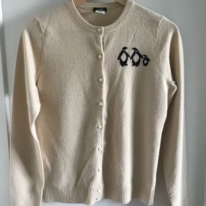 J Crew Vintage Penguin Cashmere Blend Cardigan